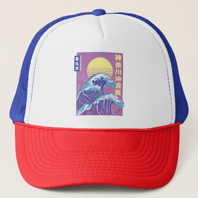 Boné Great Wave Vaporwave Kanagawa (Frente)