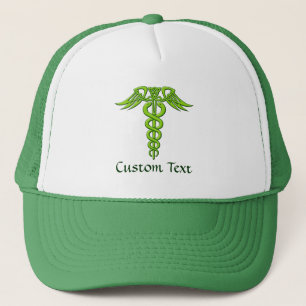Boné Green Celtic Knot Caduceus