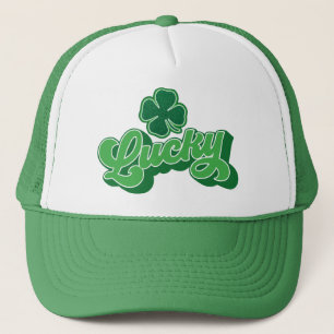 Boné Green Four Folha Clover Lucky Trucker Hat