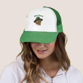 Boné Green Gold Skul Fedora Hat St.Patricks Day Trucker
