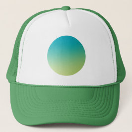 Boné Green Gradient Circle Vignette Abstract Design