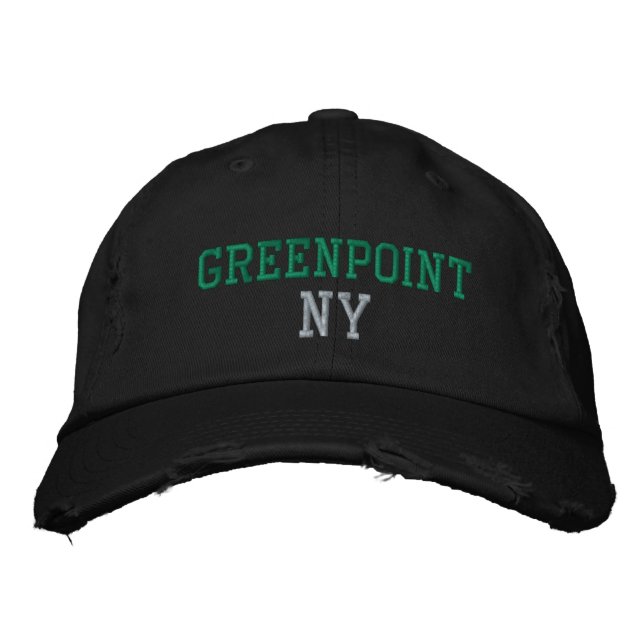 Boné GREENPOINT NY Green em Black Vintage Style (Frente)