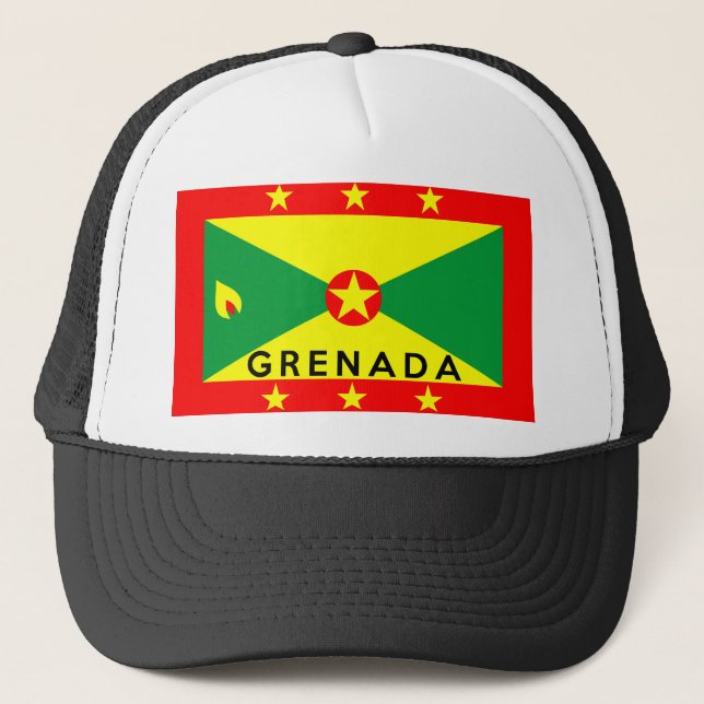 Boné grenada país símbolo símbolo nome texto (Frente)