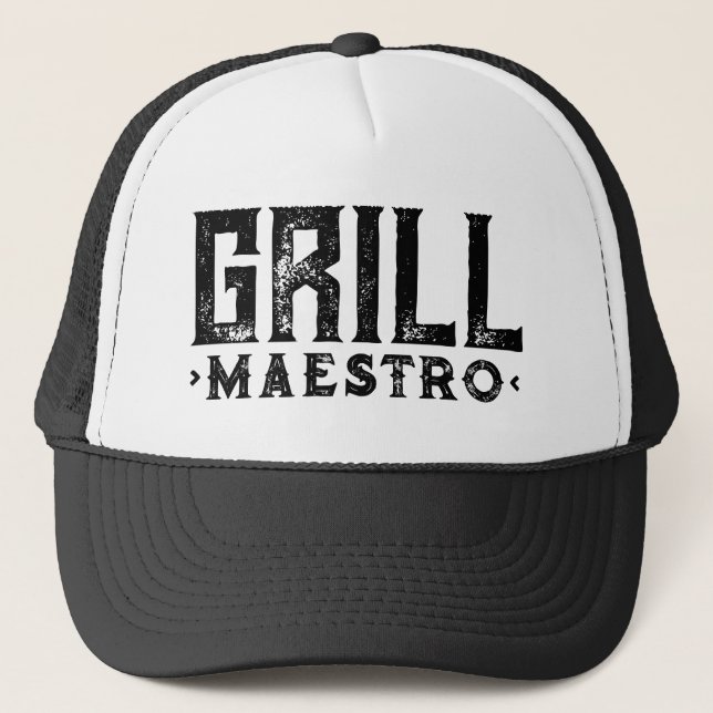 Boné Grill Maestro trucker hat for expert BBQ chef (Frente)