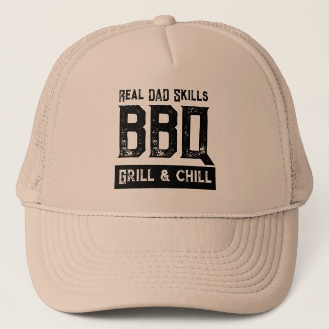 Boné Grillmaster dad cool funny trucker hat (Frente)