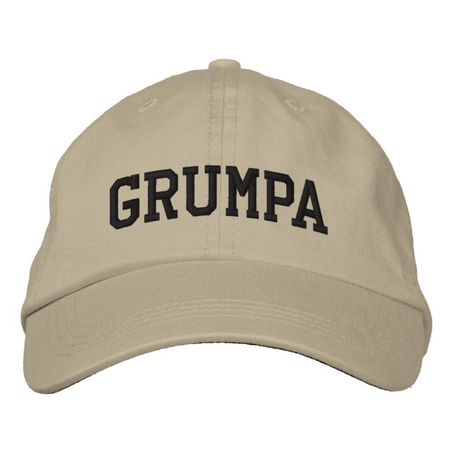 Boné Grumpa | Avô Gruento e Divertido de Preto (Frente)