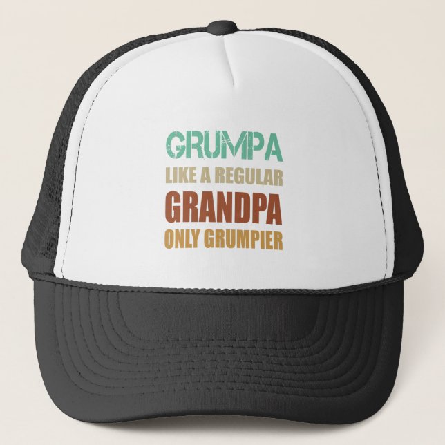 Boné Grumpa Como Um Vovô Regular Só Um Padre Grumpier (Frente)