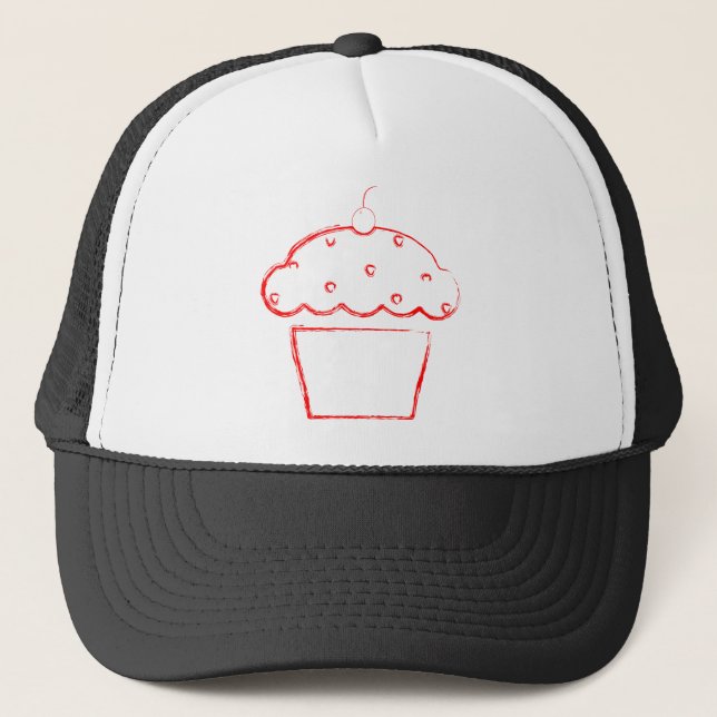 Boné grunge cherry cupcake (Frente)