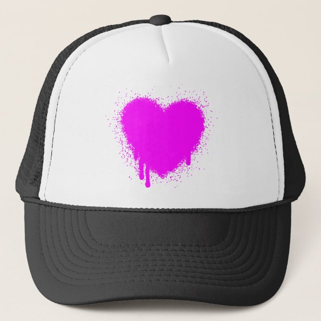 Boné Grunge Heart - Magenta (Frente)