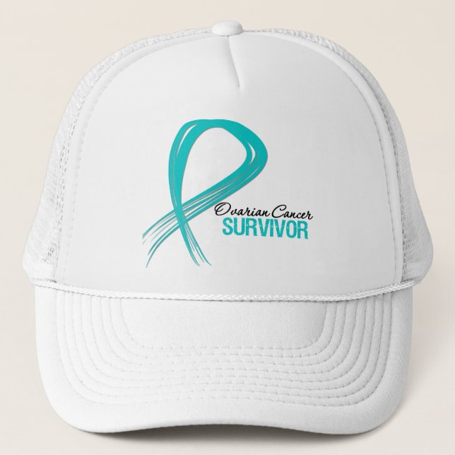 Boné Grunge Ribbon Ovarian Cancer Survivor (Frente)