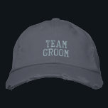 Boné Grupo de Equipe<br><div class="desc">A correr por aí para fazer as coisas pelo teu amigo,  o noivo? Diga a todos que lado você está com o boné do excelente TEAM GROOM! O TEAM BRIDE também está disponível. Faz um excelente presente de despedida de solteiro!</div>