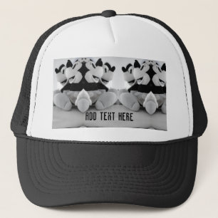 Boné Grupo de mouse Mickey com seu texto branco - Preto