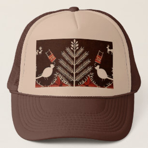 Boné Guerra Tribal Warli Árvore Da Vida Pássaros - Arte