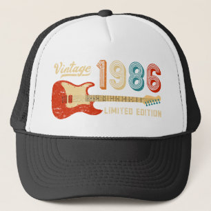 Boné Guitarrista Baixo Elétrico Aniversário de 40 anos