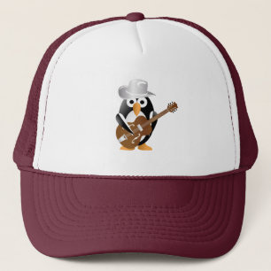 Boné guitarrista pinguim