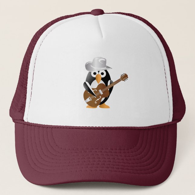 Boné guitarrista pinguim (Frente)
