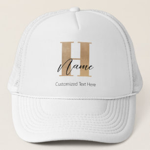 Boné H & Name Iniciais Modernos Monogramados Personaliz