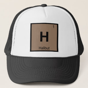 Boné H - Química do Peixe Halibute Símbolo da Tabela Pe