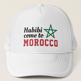 Boné Habibi Vem Para Marrocos Bandeira Estrela Verde