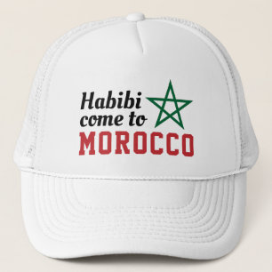 Boné Habibi Vem Para Marrocos Bandeira Estrela Verde