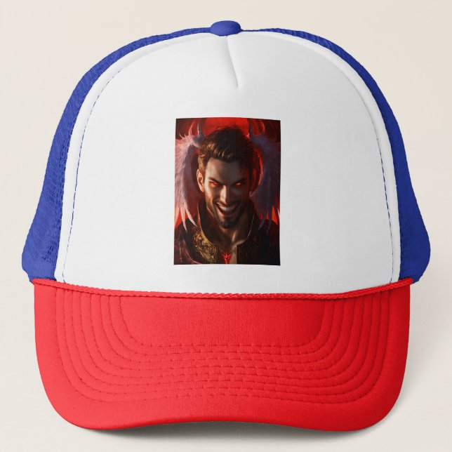 Boné Halo do Diabo: Ilumine sua peça com LED alado (Frente)