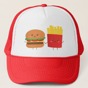 Boné Hamburger e Batatas Fritas Fofos, Amigos para Semp