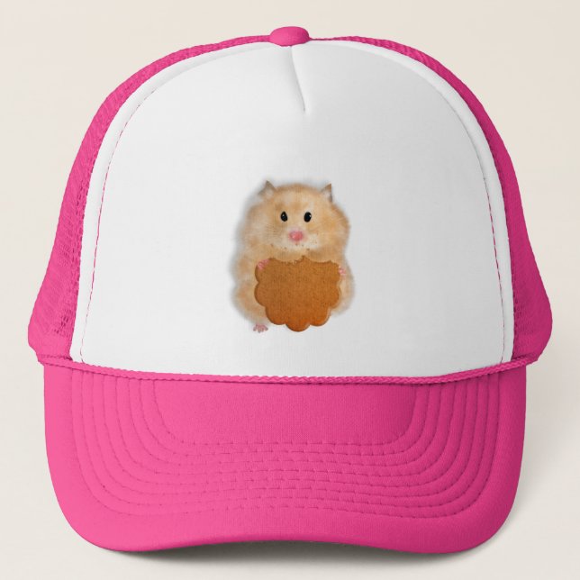 Boné Hamster bonito com presente de ilustração de bisco (Frente)