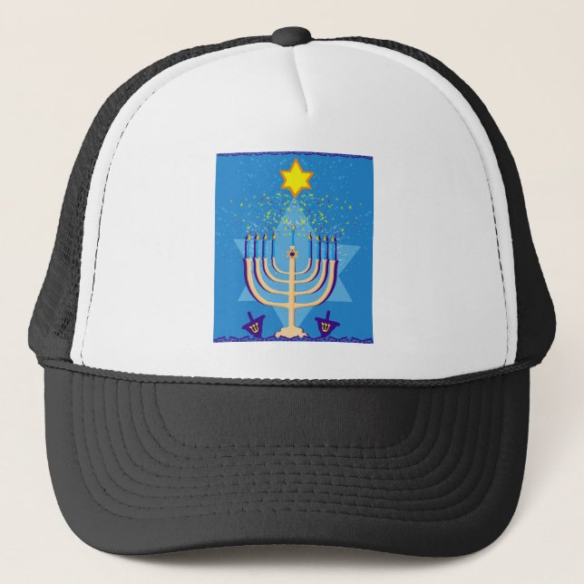 Boné hanukkah menorah (Frente)