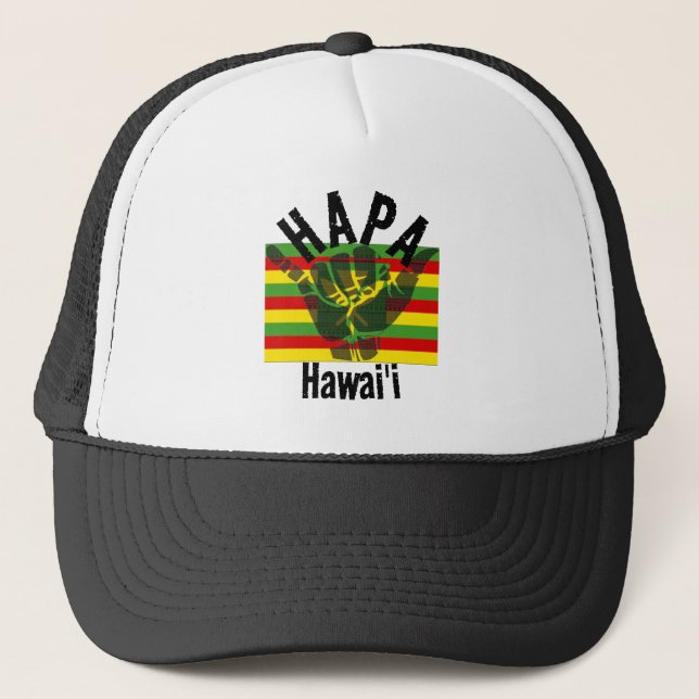 Boné HAPA HAWAII Kānaka Maoli Flag TRIBAL SHAKA BG (Frente)