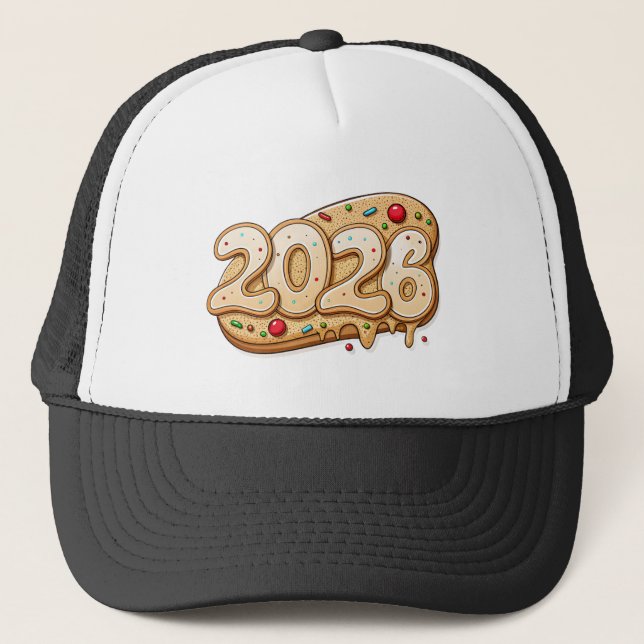 Boné Happy New Year 2026 Sweet-inspired Gold Look-Cap  (Frente)