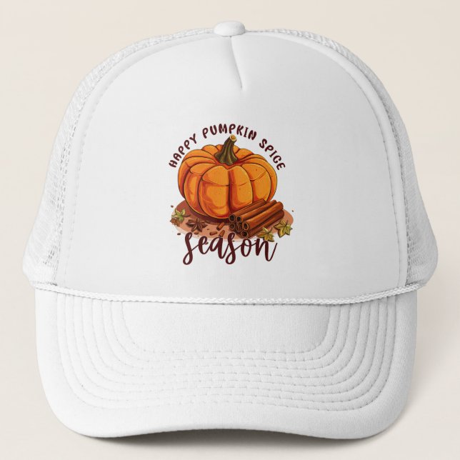 Boné Happy Pumpkin Spice Season - Cozy Autumn Vibes (Frente)
