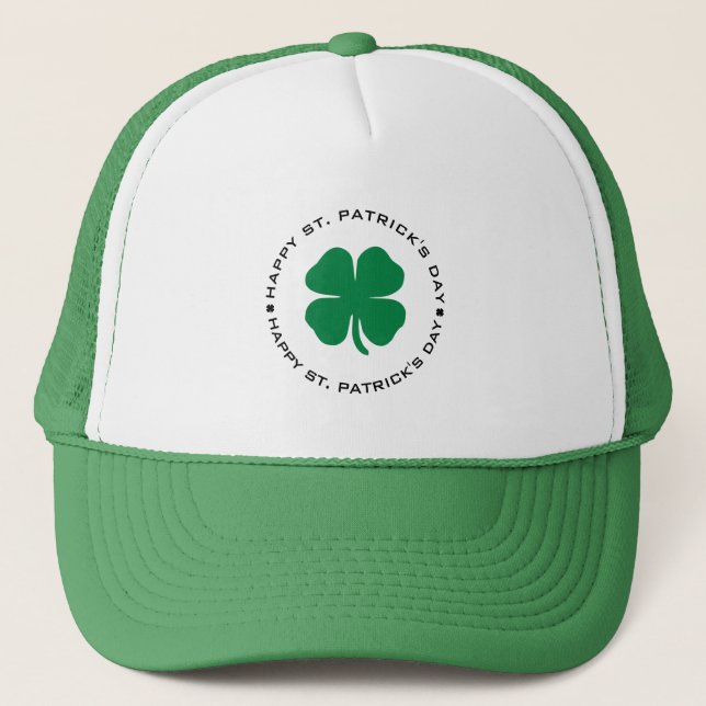 Boné Happy St. Patrick's Day Shamrock Lucky Charm (Frente)
