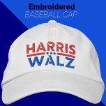 Boné Harris Walz 2024 Campaign Kamala Harris & Tim Walz<br><div class="desc">Este boné bordado de beisebol para a campanha Harris-Walz 2024 combina design elegante com talento patriótico. Apresentando "Harris - Walz" em letras maiúsculas e negrito, a tipografia é simples, mas poderosa, complementando perfeitamente o vermelho, branco e azul da bandeira americana. O design, o olhar moderno, não só mostra orgulho nacional,...</div>