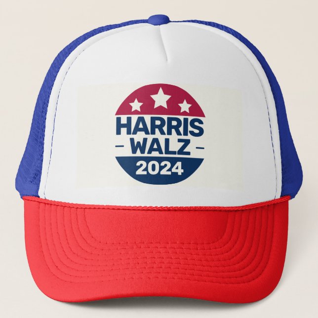 Boné Harris Walz 2024 Campanha pelo Presidente Patrióti (Frente)