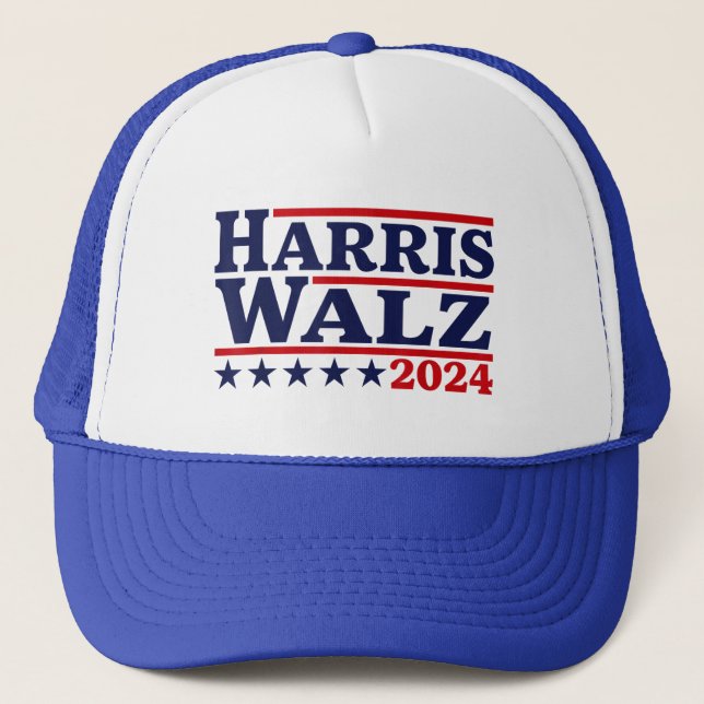 Boné Harris Walz 2024 Eleição Kamala Harris Tim Waltz (Frente)
