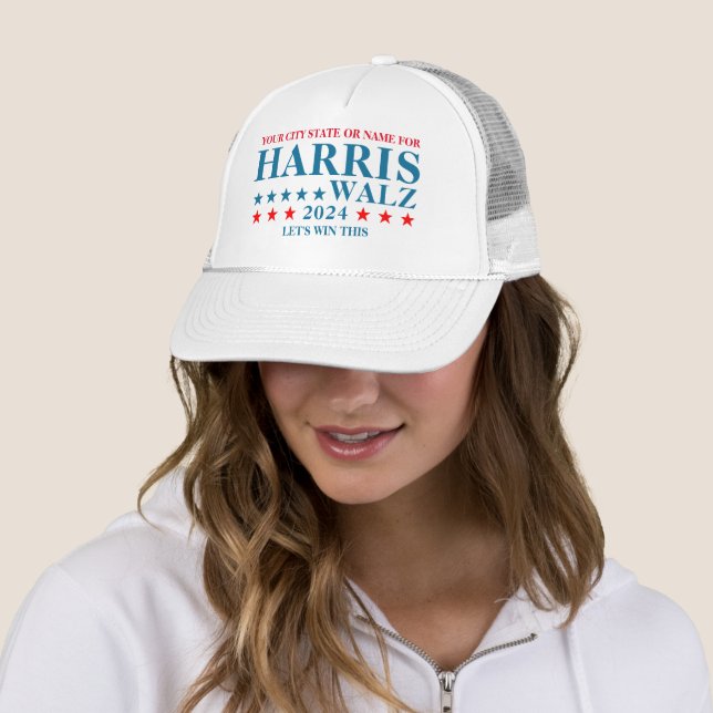 Boné Harris Walz 2024 Personalizado Merch Político (In Situ)