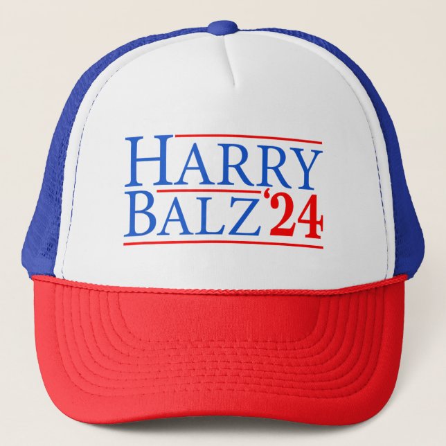 Boné Harry Balz 2024 Harris Walz 2024 Para Mulheres (Frente)