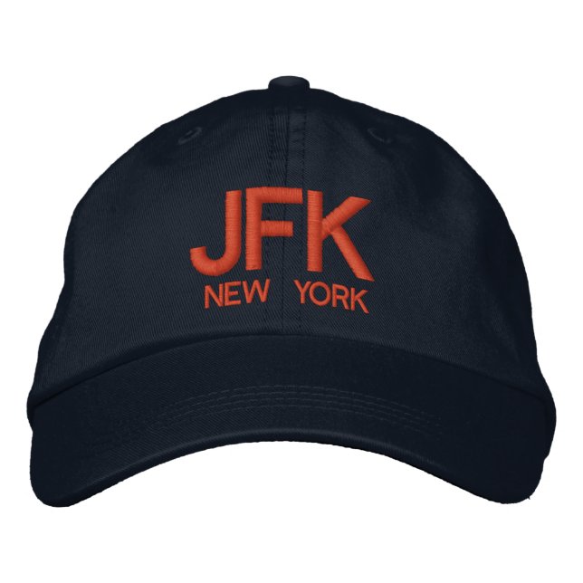 Boné Hat ajustável personalizado do aeroporto JFK (Frente)