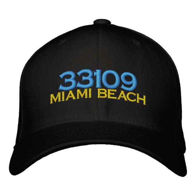Boné Hat bordado MIAMI BEACH 33109 (Frente)
