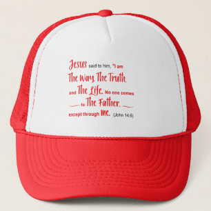 Boné HAT com versículo "Eu sou o Caminho..." John 14: