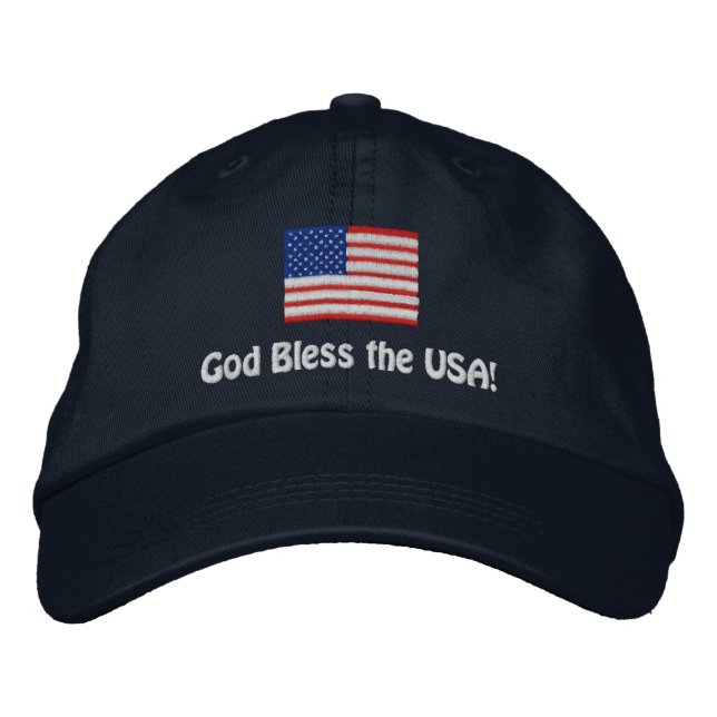 Boné Hat de Bandeira Americana Personalizada (Frente)