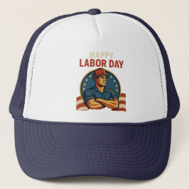 Boné Hat de caminhoneiro desportivo no Dia do Trabalho