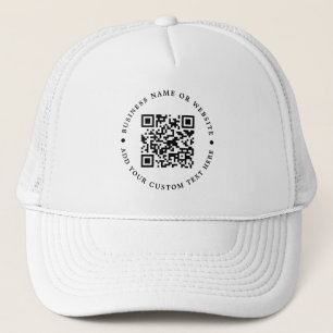 Boné Hat de negócios de código QR minimalista - Design 