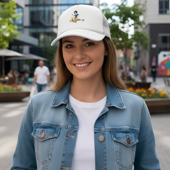 Boné Hat do Caminhoneiro Branco da Neve (Criador carregado)