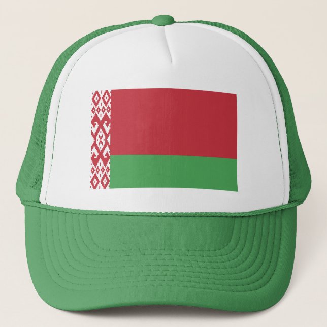 Boné Hat do Caminhoneiro da Bandeira da Bielorrússia Pa (Frente)