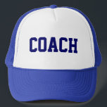 Boné Hat do caminhoneiro da COACH {Royal Blue}<br><div class="desc">O presente perfeito para o seu treinador!</div>