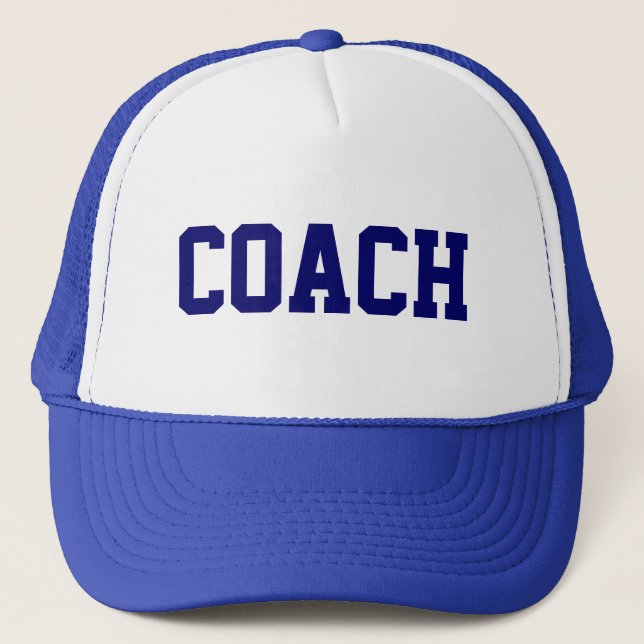 Boné Hat do caminhoneiro da COACH {Royal Blue} (Frente)