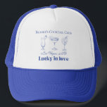 Boné Hat do Caminhoneiro da festa de solteira Las Vegas<br><div class="desc">Este caminhoneiro da Bachelorette que apresenta uma fonte retrô e cores personalizáveis. Mude as cores,  o nome da noiva,  a cor da noiva,  etc. Este acessório é perfeito para sua festa de solteira!</div>