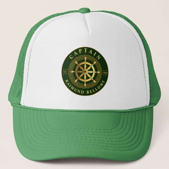 Boné Hat do Caminhoneiro da Roda Dourada (Frente)