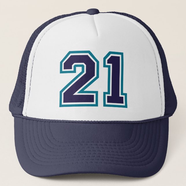 Boné Hat do Caminhoneiro de aniversário de 21 anos (Frente)